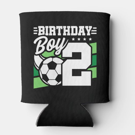 Voetbal - 2 jaar oude jongen - 2e verjaardag blikjeskoeler (Achterkant)