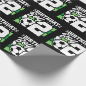 Voetbal - 2 jaar oude jongen - 2e verjaardag cadeaupapier (Hoek)