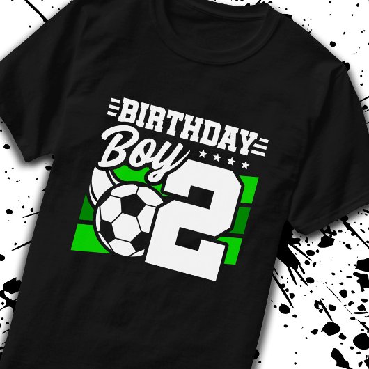 Voetbal - 2 jaar oude jongen - 2e verjaardag t-shirt
