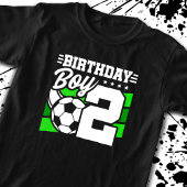 Voetbal - 2 jaar oude jongen - 2e verjaardag t-shirt