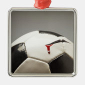 Voetbal 3 metalen ornament (Voorkant)