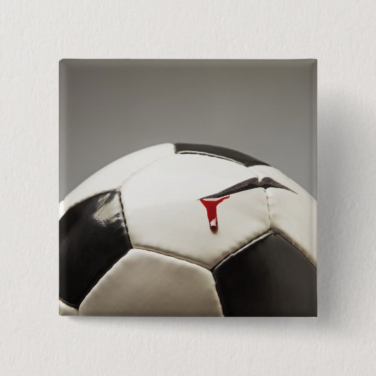 Voetbal 3 vierkante button 5,1 cm (Voorkant)