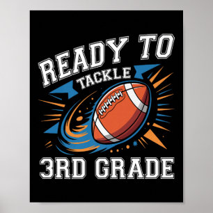 Voetbal 3e Derde Klas Eerste Dag Van School Terug Poster