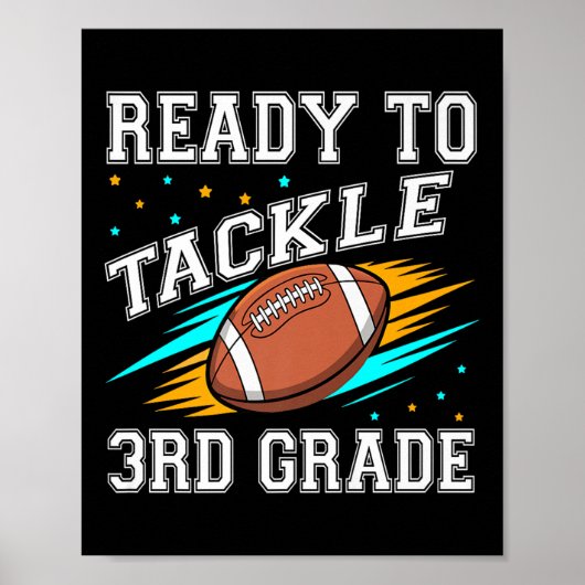 Voetbal 3e Derde Klas Eerste Dag Van School Terug  Poster (Voorkant)