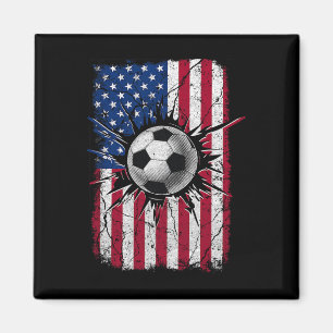  Voetbal 4 juli Mannen VS Amerikaanse vlag B Magneet