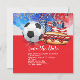 Voetbal 4 juli Onafhankelijkheidsdag Amerika Kaart