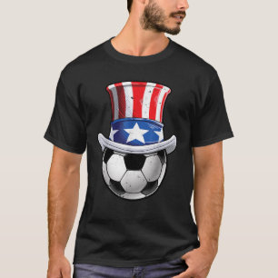Voetbal 4 juli Oom Sam Mannen Vrouwen Americ T-shirt