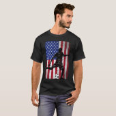 Voetbal 4 juli Patriottisch VS Amerikaanse vlag T-shirt (Voorkant volledig)