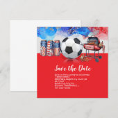 Voetbal 4th Juli Onafhankelijkheidsdag Amerika Kaart (Voorkant / Achterkant)