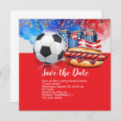 Voetbal 4th Juli Onafhankelijkheidsdag Amerika Kaart (Voorkant / Achterkant)