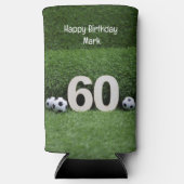 Voetbal 60e verjaardagsfeest seltzer blikjeskoeler (Voorkant)