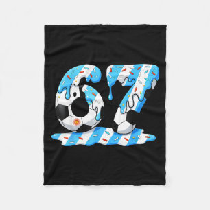 Voetbal 67 Argentinië Vlag Zes Zeven Grappig Gen A Fleece Deken