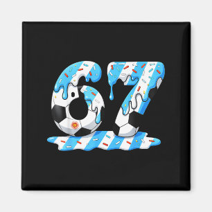 Voetbal 67 Argentinië Vlag Zes Zeven Grappig Gen A Magneet