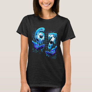Voetbal 67 Kinderen Ijs Drup Grappig Zes Zeven Han T-shirt
