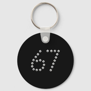 Voetbal 67 Nummer Grafisch _ Sportshirt Zes Zeven Sleutelhanger