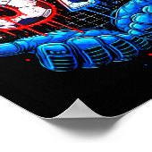 Voetbal 67 Six Seven 4th Of July Rood Wit Blauw Dr Poster (Hoek)