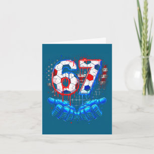 Voetbal 67 zes zeven 4 juli rood wit blauw dri kaart