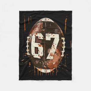 Voetbal 67 Zes Zeven Alpha Bargoens 6 7 Meme Kinde Fleece Deken