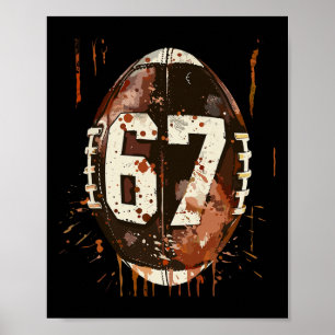 Voetbal 67 Zes Zeven Alpha Slaang 6 7 Meme Kindere Poster
