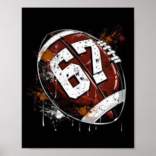Voetbal 67 Zes Zeven Alpha Slaang 6 7 Meme Kindere Poster