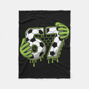 Voetbal 67 Zes Zeven Alpha Straattaal 6 7 Meme Kid Fleece Deken