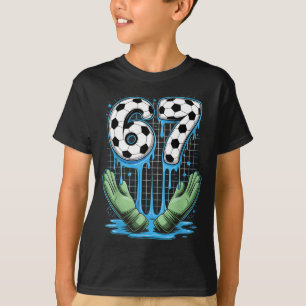 Voetbal 67 Zes Zeven Grappig 6 7 Meme Drip Heren D T-shirt