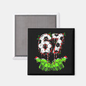 Voetbal 67 Zes Zeven Grappig Gen Alpha Meme Drip C Magneet (Voorkant / Achterkant)