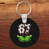 Voetbal 67 Zes Zeven Grappig Gen Alpha Meme Drip C Sleutelhanger (Voorkant)