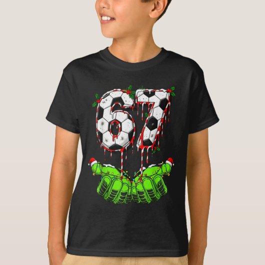 Voetbal 67 Zes Zeven Grappig Gen Alpha Meme Drip C T-shirt (Voorkant)