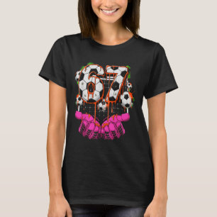 Voetbal 67 Zes Zeven Grappig Gen Alpha Meme Drip J T-shirt
