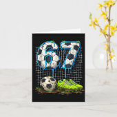 Voetbal 67 zes zeven grappig gen alpha meme drip kaart (Gele Bloem)