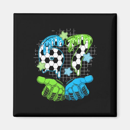 Voetbal 67 Zes Zeven Grappig Gen Alpha Meme Drip _ Magneet (Voorkant)