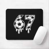 Voetbal 67 Zes Zeven Grappig Gen Alpha Meme Drip _ Muismat (Met muis)
