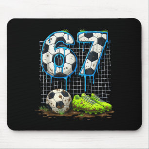 Voetbal 67 zes zeven grappig gen alpha meme drip muismat