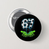Voetbal 67 Zes Zeven Grappig Gen Alpha Meme Drip Ronde Button 5,7 Cm (Voorkant /achterkant)