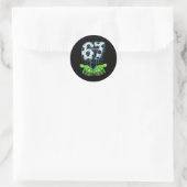 Voetbal 67 Zes Zeven Grappig Gen Alpha Meme Drip Ronde Sticker (Tas)