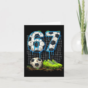 Voetbal 67 Zes Zeven Grappig Gen Alpha Meme Drip T Kaart