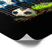 Voetbal 67 Zes Zeven Grappig Gen Alpha Meme Drip T Poster (Hoek)