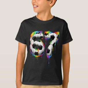 Voetbal 67 Zes Zeven Grappig Gen Alpha Meme Regenb T-shirt