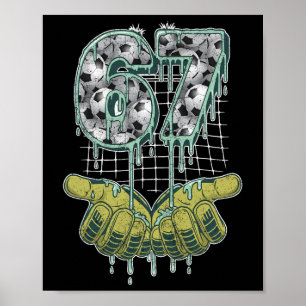 Voetbal 67 Zes Zeven Grappige Gen Alpha Meme _2 Poster