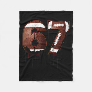Voetbal 67 Zes Zeven Grappige Gen Alpha Meme Drip Fleece Deken