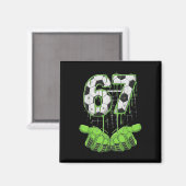 Voetbal 67 Zes Zeven Grappige Gen Alpha Meme Drip  Magneet (Voorkant / Achterkant)