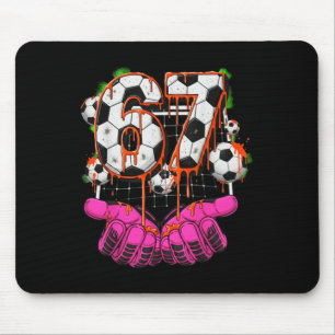 Voetbal 67 Zes Zeven Grappige Gen Alpha Meme Drip Muismat
