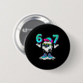 Voetbal 67 Zes Zeven Grappige Gen Alpha Meme Drip  Ronde Button 5,7 Cm (Voorkant /achterkant)