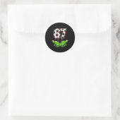 Voetbal 67 Zes Zeven Grappige Gen Alpha Meme Drip Ronde Sticker (Tas)