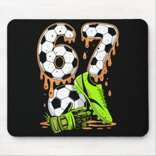 Voetbal 67 Zes Zeven Meme Jongens Tieners Kinderen Muismat