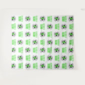 Voetbal 6e verjaardag jongens | Step Repeat Achter Wandkleed (Voorkant (horizontaal))