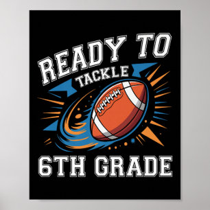 Voetbal 6e zesde klas eerste schooldag terug naar poster