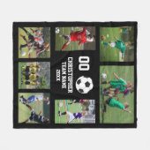 Voetbal 7 fotocollage fleece deken (Voorkant (Horizontaal))