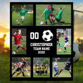 Voetbal 7 fotocollage team naam poster
